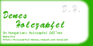 denes holczapfel business card